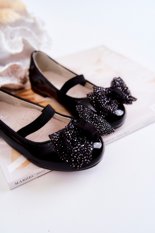 Bateliai su kaspinais, juodos...