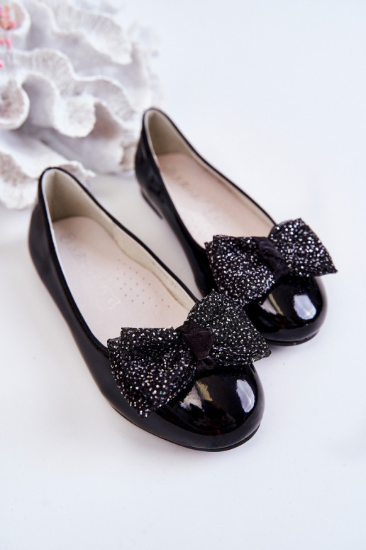 Bateliai su kaspinais, juodos...