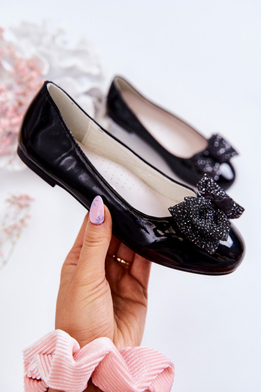 Bateliai su kaspinais, juodos...