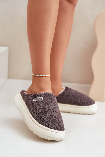 Šiltintos šlepetės su storu...