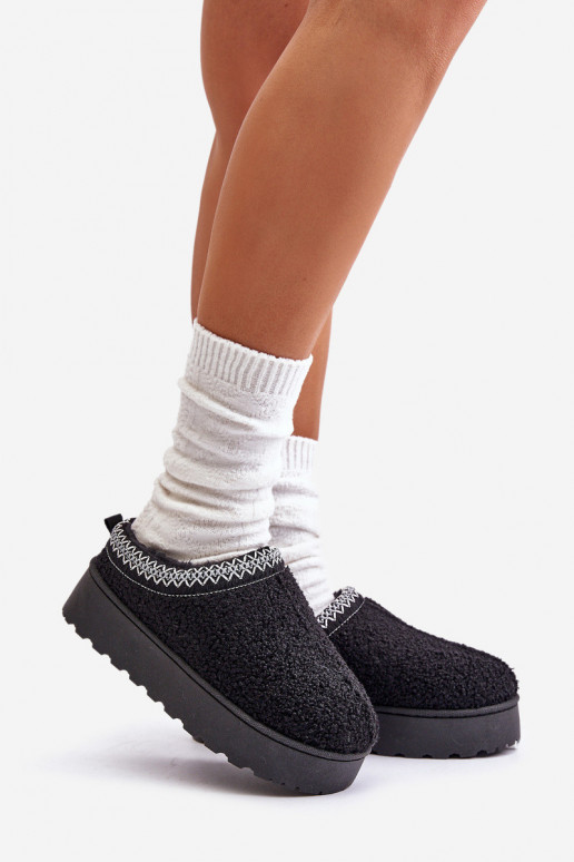 Moteriški juodi platforminiai sniego...