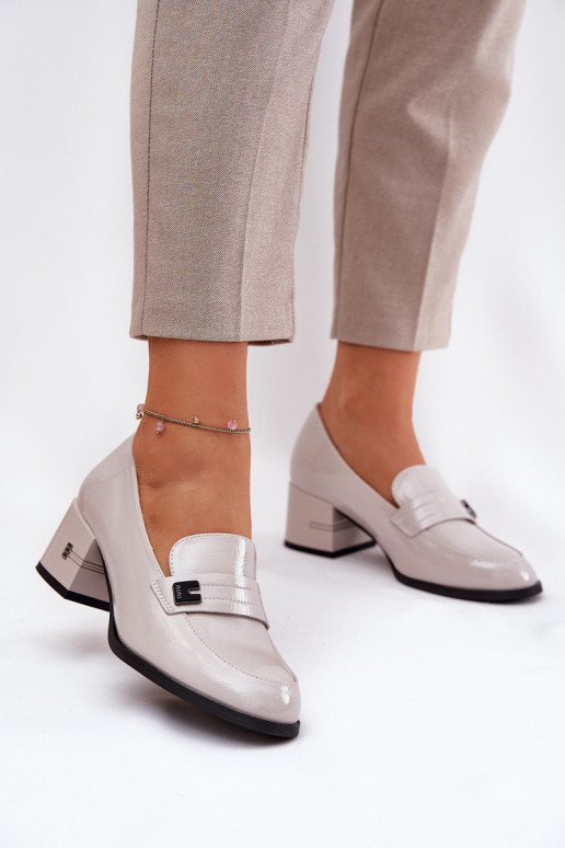 Pilkos spalvos moteriški batai su...