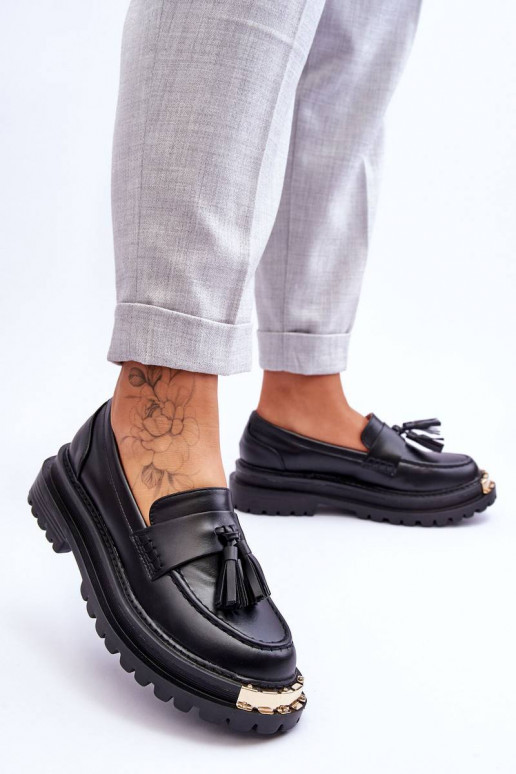 Mokasinai su kutais juodos spalvos...