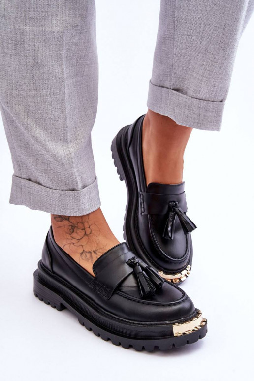 Mokasinai su kutais juodos spalvos...