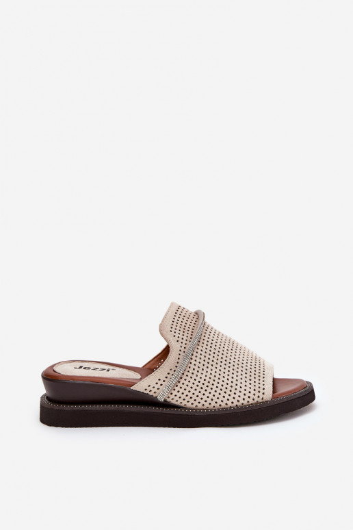 Moteriškos šlepetės ant platformos su...