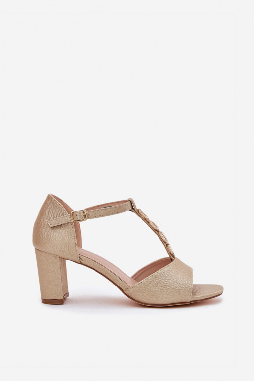 Aukso spalvos moteriški aukštakulniai...