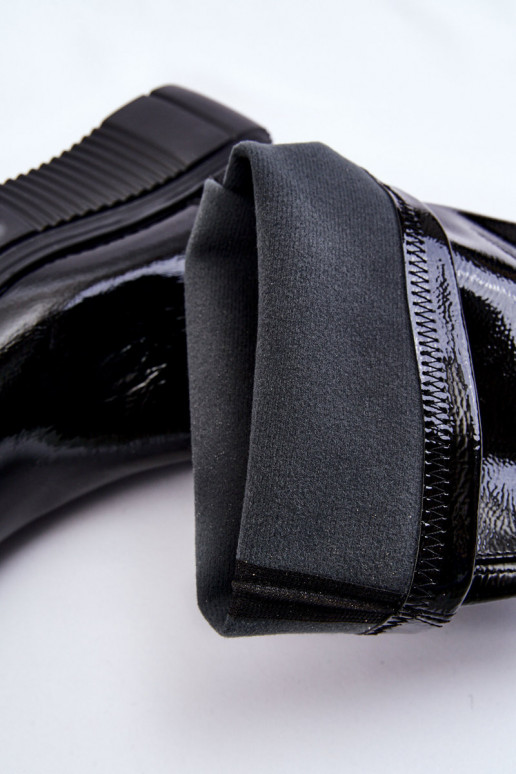 Ilgaauliai batai su platforma juodos...