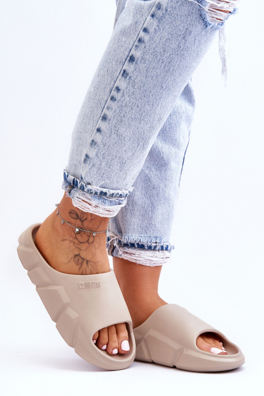 Lengvos smėlio spalvos šlepetės Big...