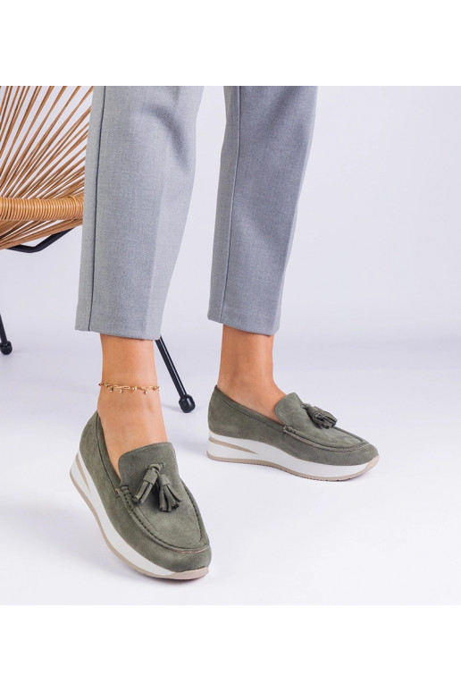 Žali moteriški platforminiai bateliai...