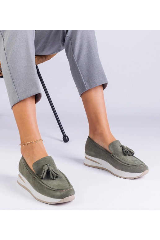 Žali moteriški platforminiai bateliai...