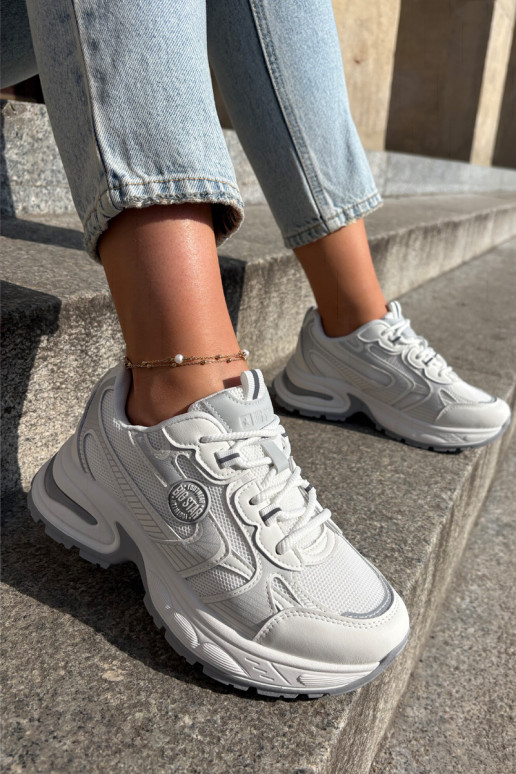 Baltos spalvos moteriški sportinio...