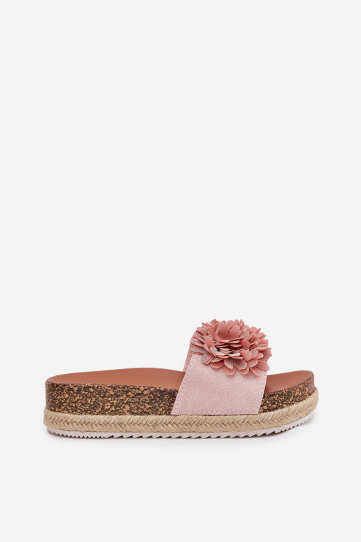 Moteriškos rožinės spalvos šlepetės...