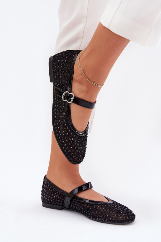 Dekoruotos moteriškos balerinos su...