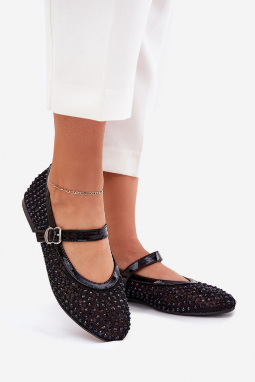 Dekoruotos moteriškos balerinos su...