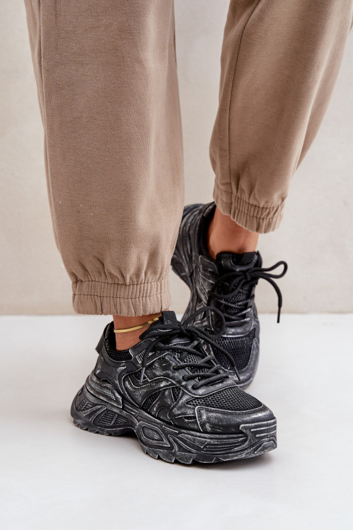 Juodos spalvos moteriški sportiniai...