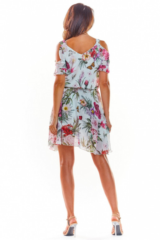 Lengvo audinio gėlėta suknelė awama