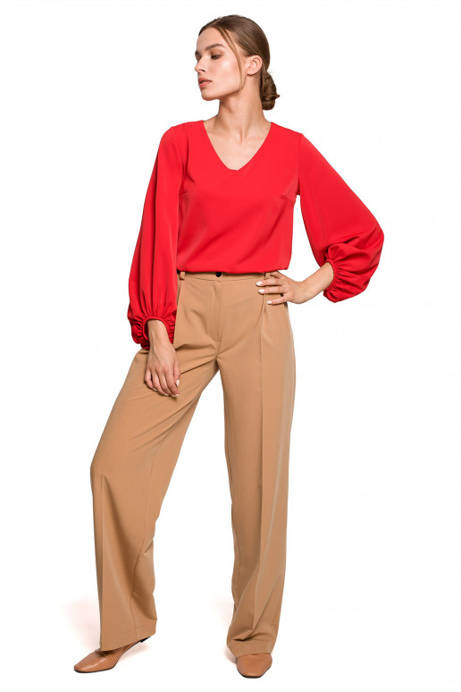 Puošni palaidinė raudonos spalvos