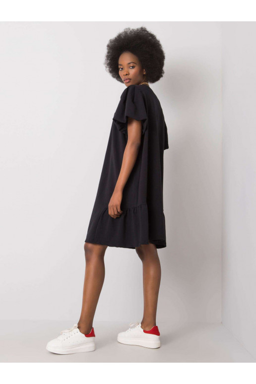 Juoda medvilninė suknelė Liliyana RUE...