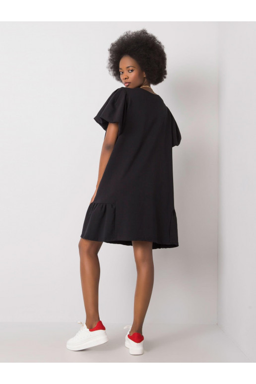 Juoda medvilninė suknelė Liliyana RUE...