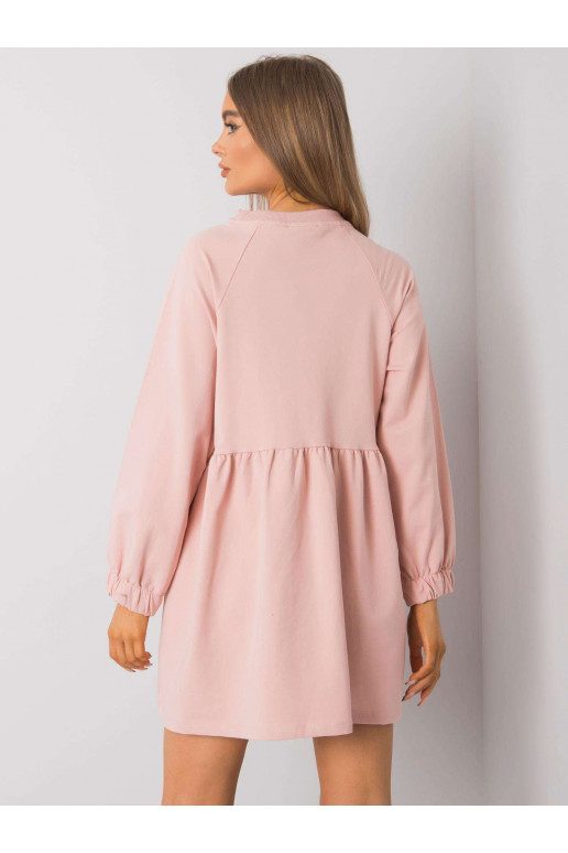 Rožinė suknelė ilgomis rankovėmis...