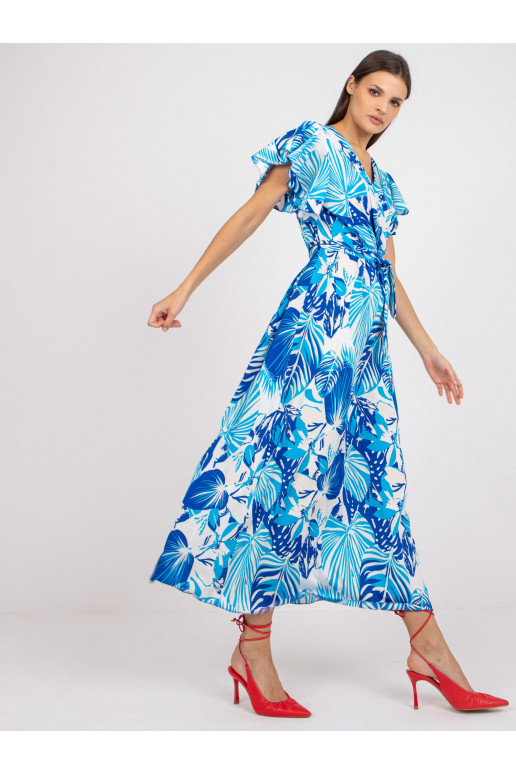 Baltos ir mėlynos spalvos maksi...