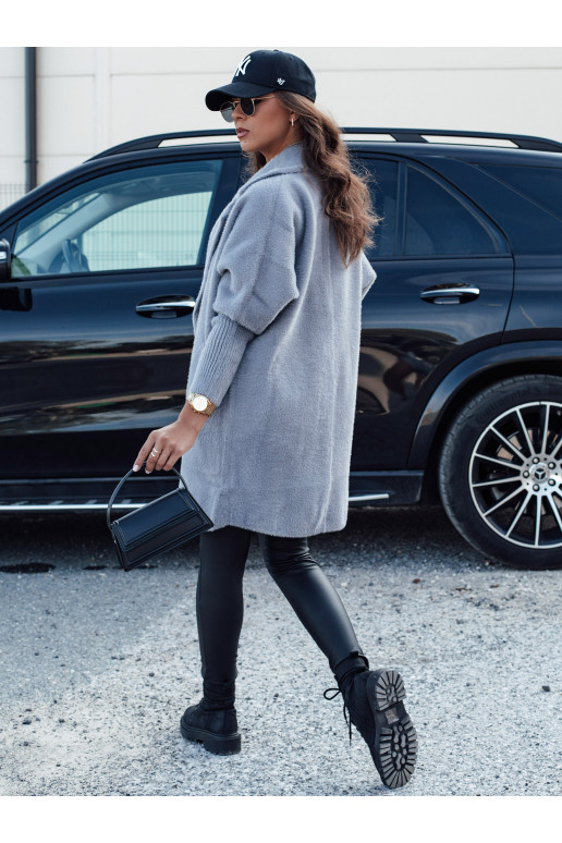 Moteriškas alpakos paltas tamsiai pilkas