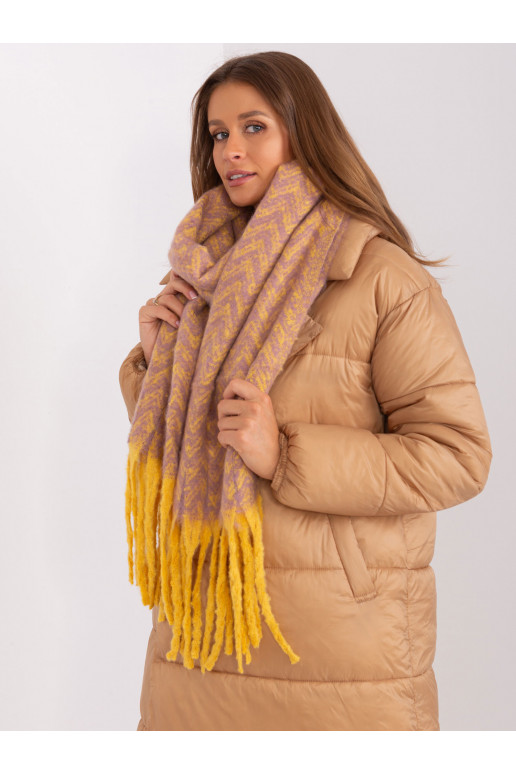 Šalikas tamsiai geltonos/žalsvos spalvos