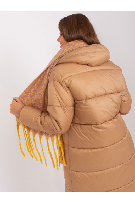 Šalikas tamsiai geltonos/žalsvos spalvos