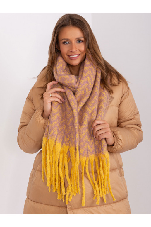 Šalikas tamsiai geltonos/žalsvos spalvos