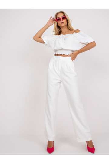 Baltos plačios kelnės RUE... 2