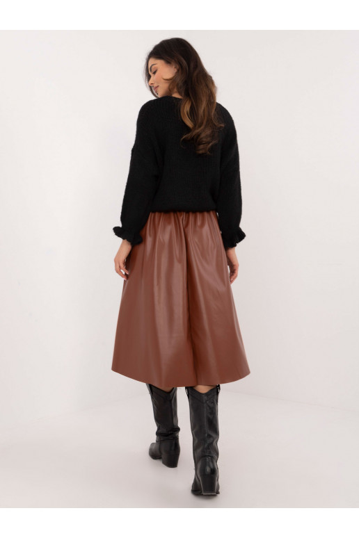 Stilingas sijonas rudos spalvos