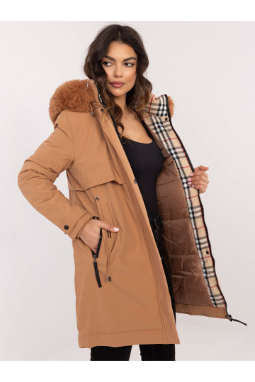 Striukė su gobtuvu rudos...