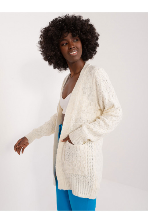 Kardiganas balkšvos spalvos