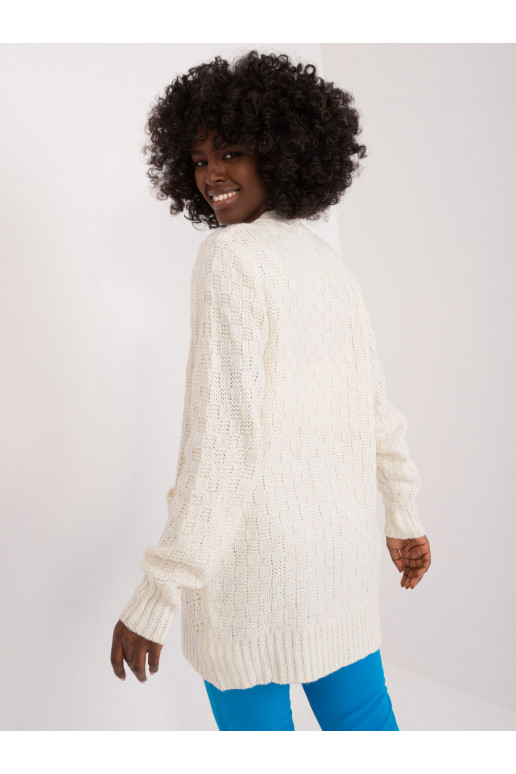 Kardiganas balkšvos spalvos