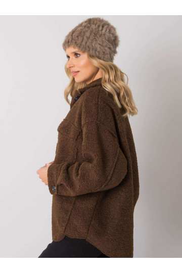 Smėlio spalvos kailinė kepurė 2