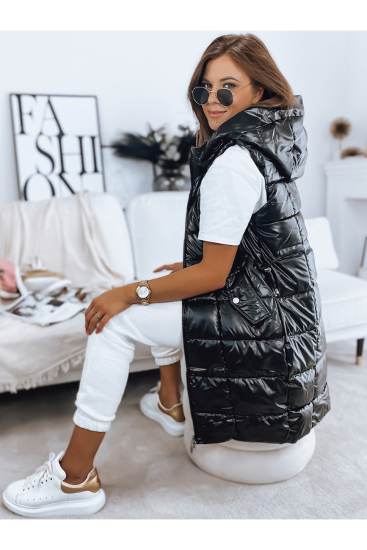 Moteriška dygsniuota liemenė LUCI juoda