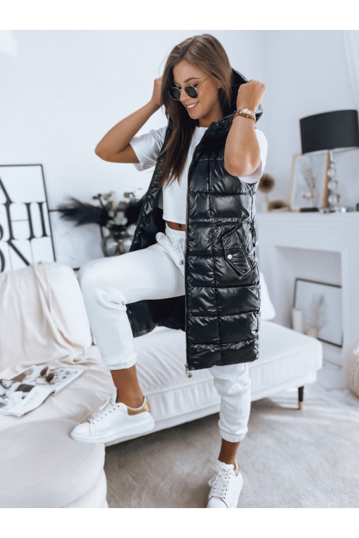 Moteriška dygsniuota liemenė LUCI juoda