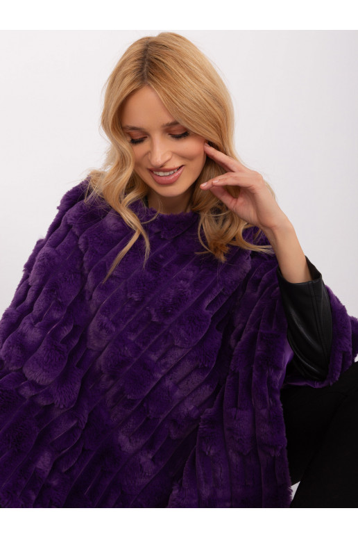 Poncho tamsiai violetinė spalvos
