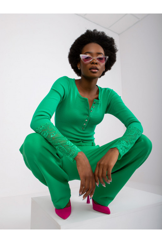 Žalia palaidinė su nėriniais Beatrice...