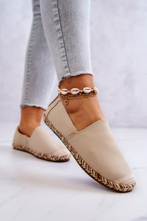 espadrilės Įsispiriamo modelio Big Star JJ274899 smėlio spalvos