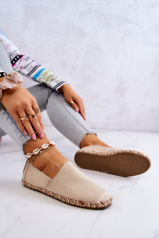 espadrilės Įsispiriamo modelio Big Star JJ274899 smėlio spalvos