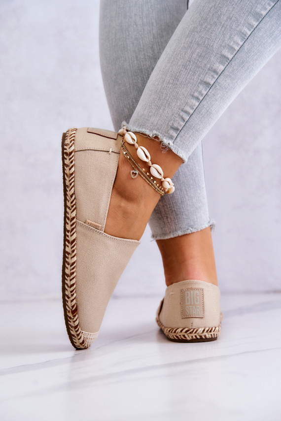 espadrilės Įsispiriamo modelio Big Star JJ274899 smėlio spalvos