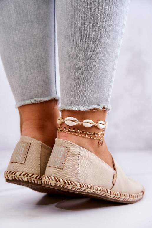 espadrilės Įsispiriamo modelio Big Star JJ274899 smėlio spalvos