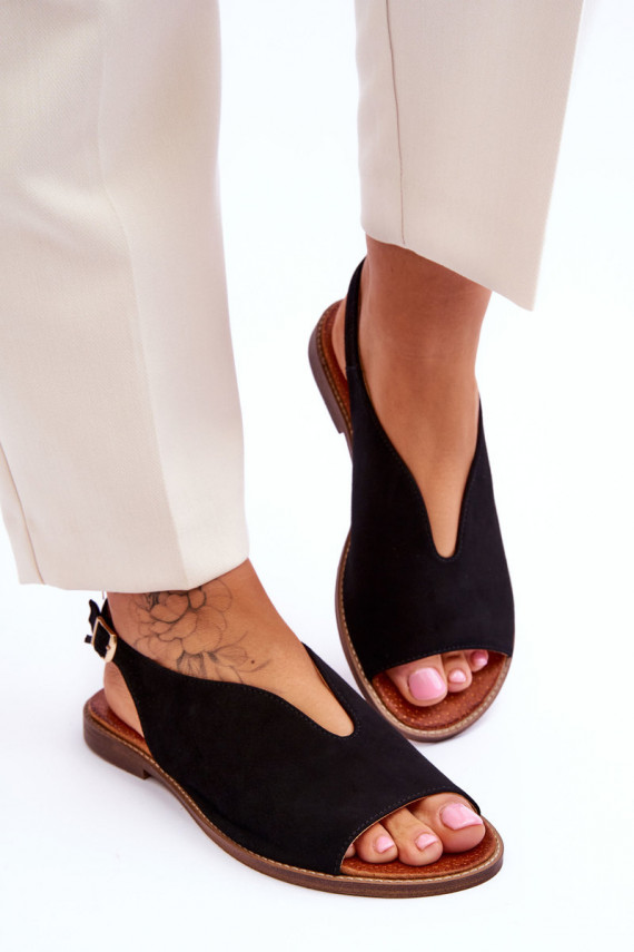 Moteriškos zomšinės basutės Lewskis Shoes 3220/X smėlio spalvos