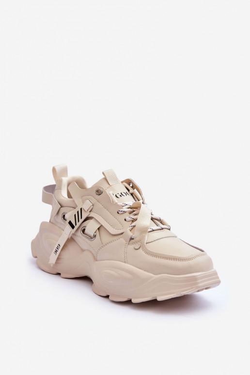 sportiniai bateliai Sneakers modelio batai GOE MM2N4015 smėlio spalvos