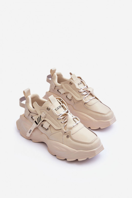 sportiniai bateliai Sneakers modelio batai GOE MM2N4015 smėlio spalvos