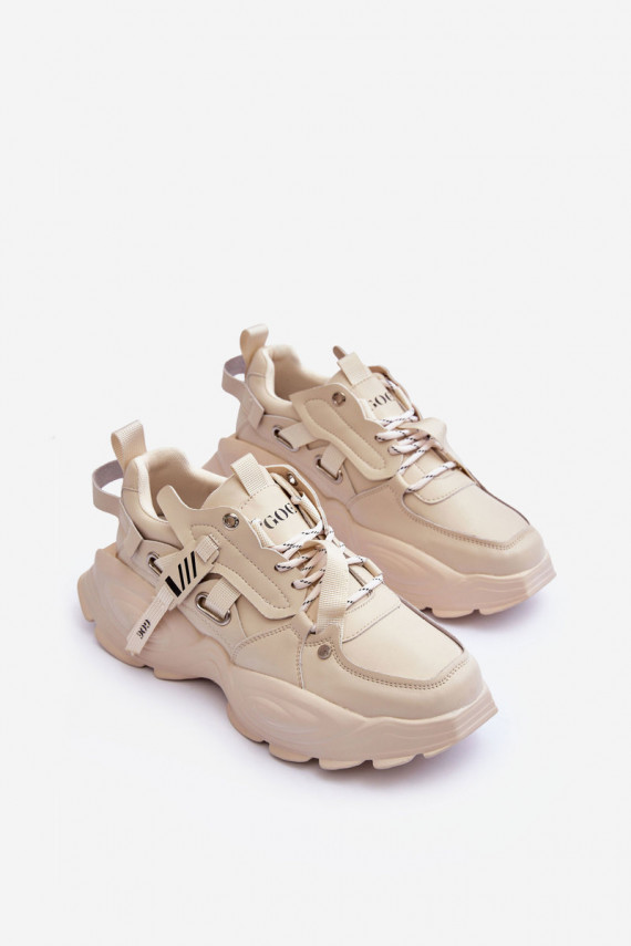 sportiniai bateliai Sneakers modelio batai GOE MM2N4015 smėlio spalvos