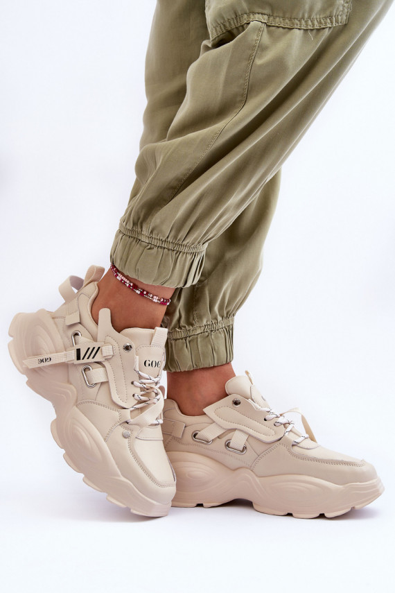 sportiniai bateliai Sneakers modelio batai GOE MM2N4015 smėlio spalvos