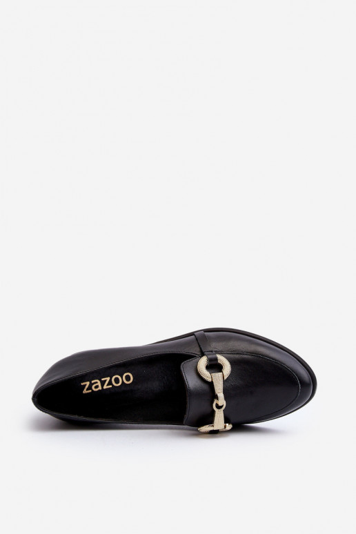 Zazoo 2880 Moteriškos Mokasinai Oda su ornamentais juodos spalvos