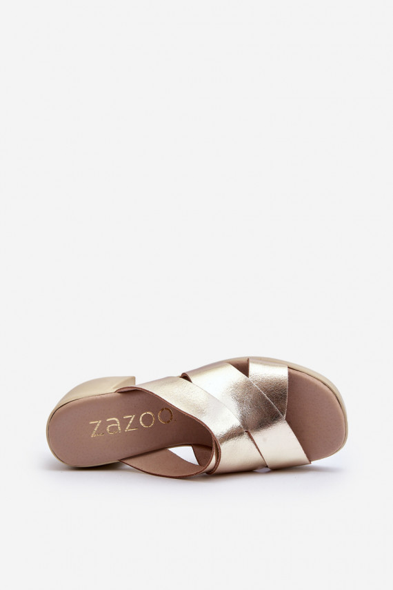 Zazoo 40373 Odinės šlepetės Klocke aukso spalvos